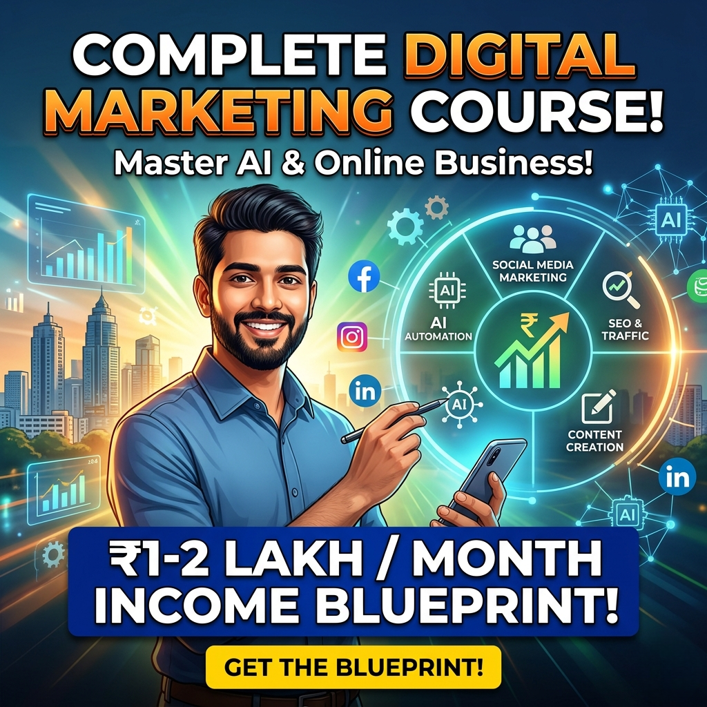 AI Digital Marketing & Online Business Mastery (₹1–2 Lakh Income Blueprint)